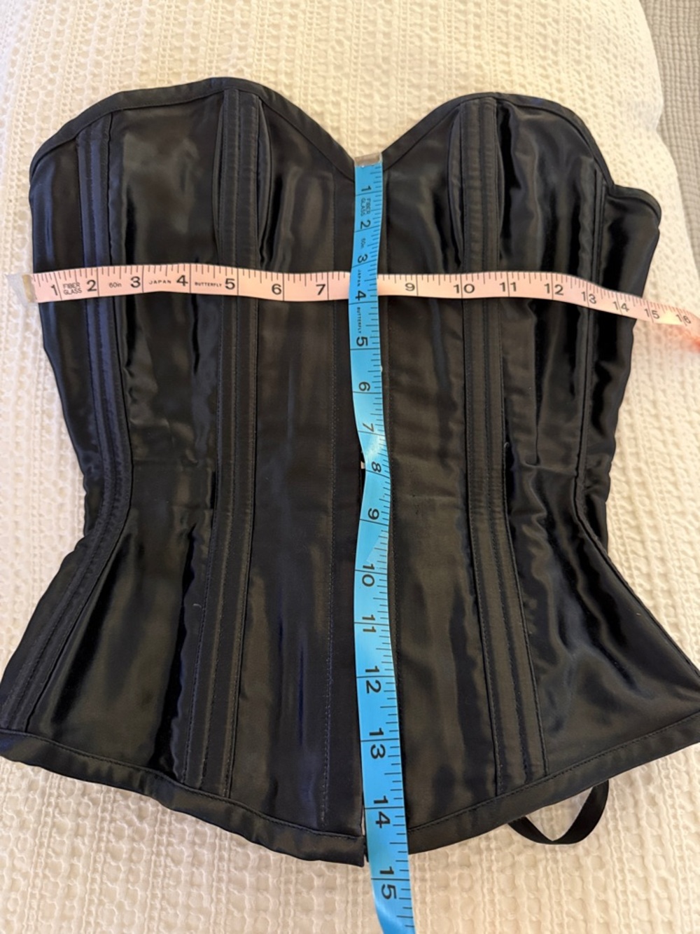 DARK GARDEN OF SAN FRANCISCO Black Sweetheart Satin Corset Size 24 - Picture 6 of 11
